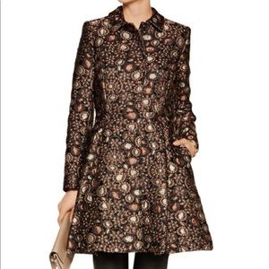Alice + Olivia Coat pink brocade Veronica